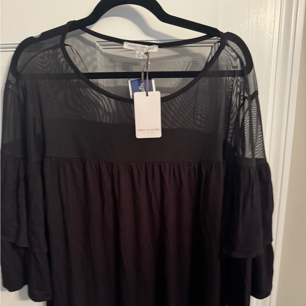 NWT Black Blouse 3X